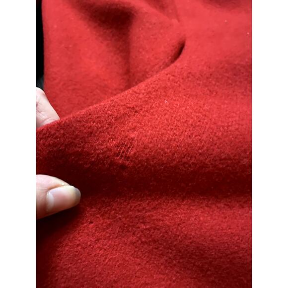 Vintage 90s Wool Red Long Duster Coat 14 Scandi Heritage Woods Soft Norm Winter - Picture 3 of 6